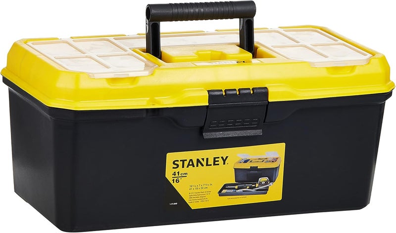 Stanley Heavy Duty Plastic Tool Box - 16 Inches - Image 1
